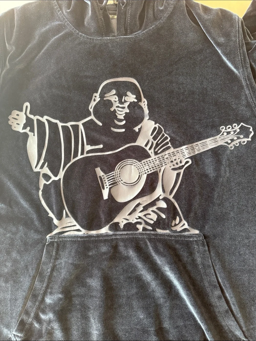 True Religion Buddha Velour Hoodie Mens Size XL